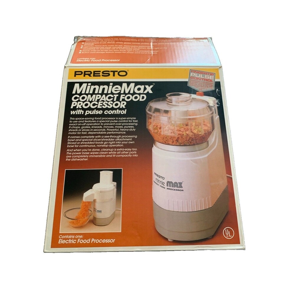 Presto Minnie Max Compact Food Processor Pulse Control 1988 02900 New Open Box